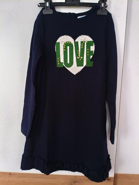 Šaty mikinové dívčí 122/128, mayoral,122