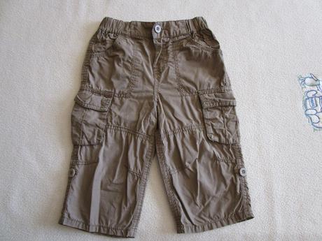 Pěkné hnědé lehoučké bavl. kalhoty, vel. 80, cherokee,80