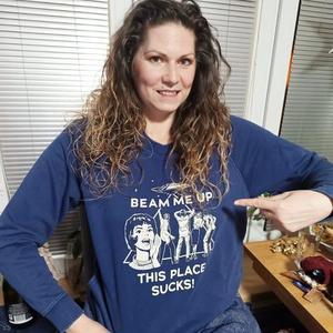 @misicka1988 a její vysněná mikina od Ježíška 😊