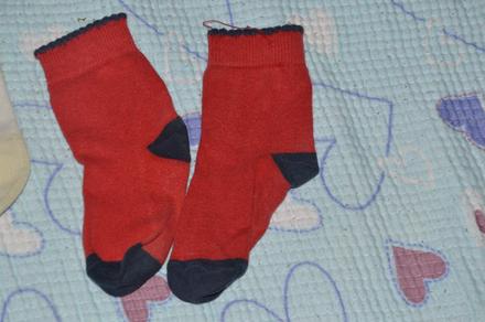 Červené ponožky 86/92/98 , lupilu,86