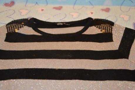 Úpletová tunika lesklé efekty, 128