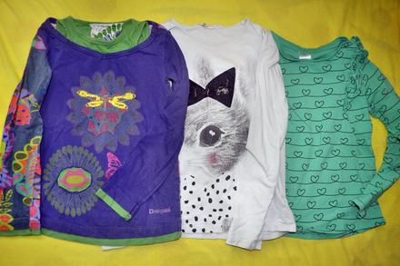 3x dívčí tričko,na 4-6 let,bavlna, desigual,122