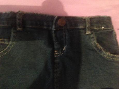 Dívčí riflová sukně srdíčka vel. 92 - 98, 92