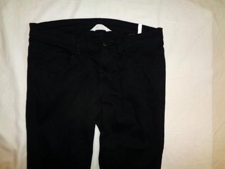 Černé elastické riflové skinny, h&m,164