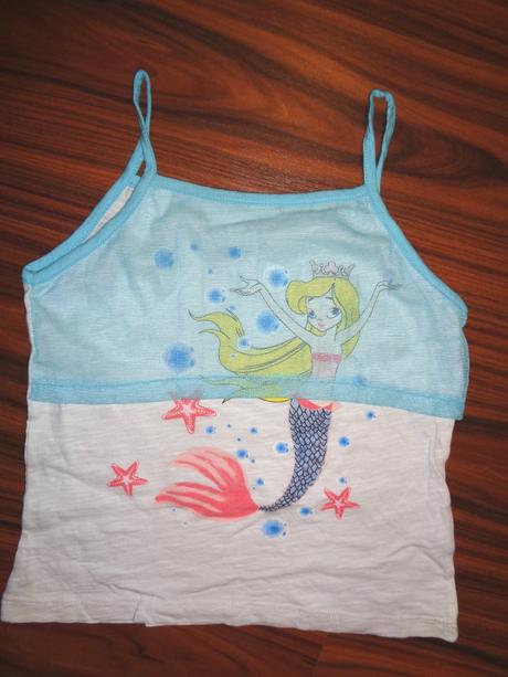 Komplet tílka s mořskou pannou a růžová sukýnka, 116