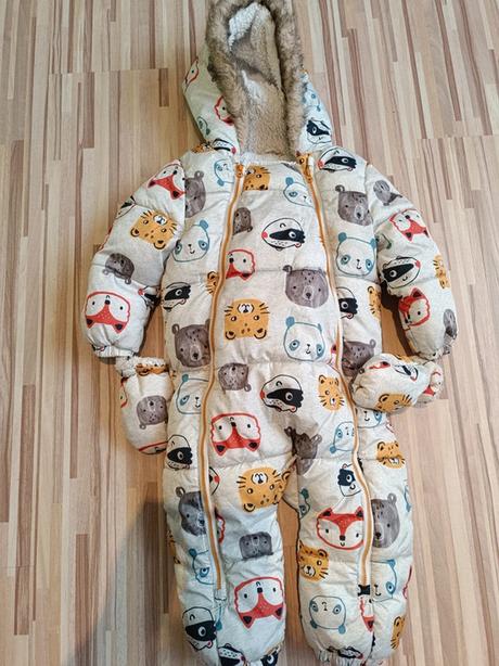 Zimní kombinéza s medvídky 92, f&f,92