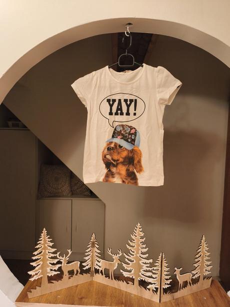 Tričko s pejskem h&m 122/128, h&m,128