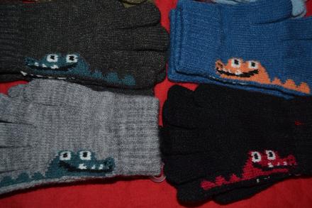 Strečové oteplené rukavice prstové,v.86-110, 86 / 92 / 98 / 104 / 110