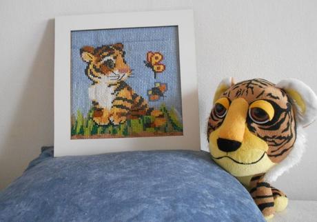 Vyšívaný tygřík do dětského pokoje, 
