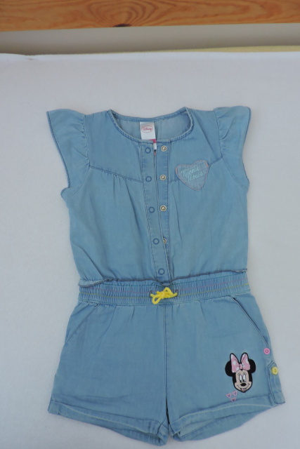 Džínový overálek s myškou minnie, disney,98