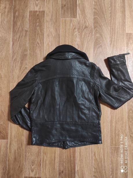 Kožená bunda jaro/podzim, s