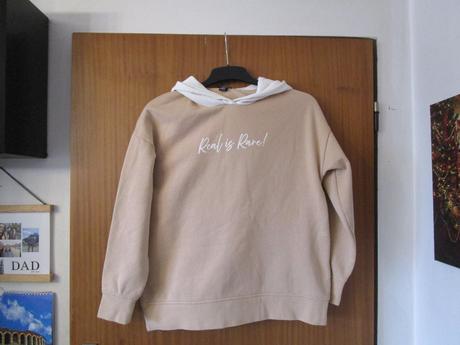 Pěkná hnědá mikina s kapucí, vel. m, zn. amisu, amisu,m