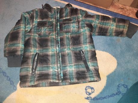 Klučičí bunda čáry a kostičky vel. 80 - 86, topomini,80