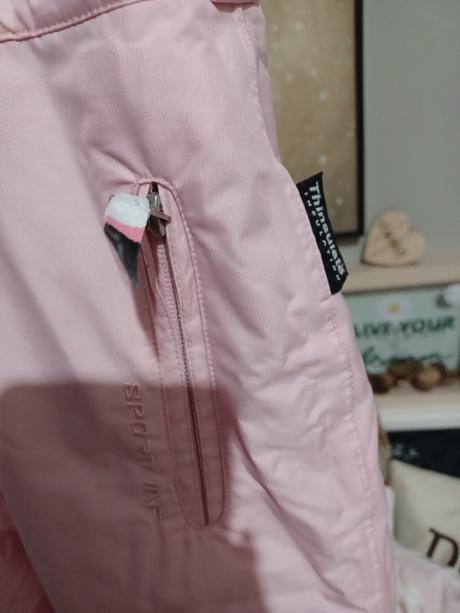 Světle růžové oteplováky lyžařské kalhoty 146/152, c&a,152