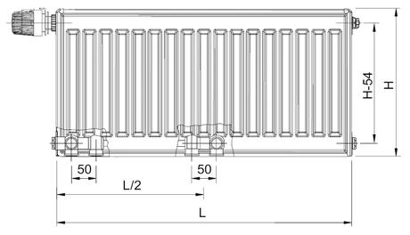 Nový radiátor korado 22 vkm8 l - 600/1000, 