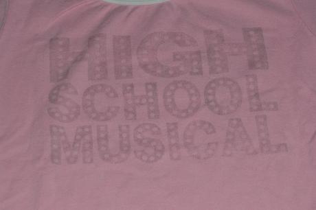 Růžové tričko s nápisem, disney,116