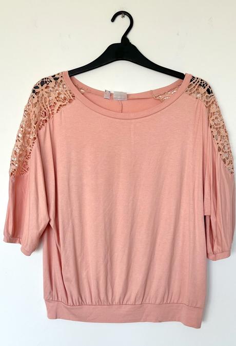 Tričko s krajkou, bonprix,36