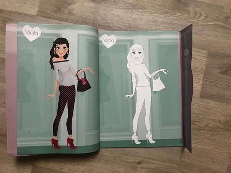 Sešit pro mladou návrhářku se samolepkami,