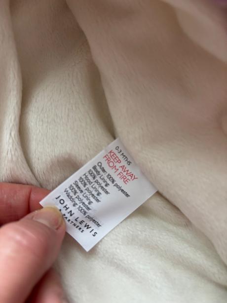 Zimní kombinéza s ovečky- v.0/3 měs., john lewis baby,62