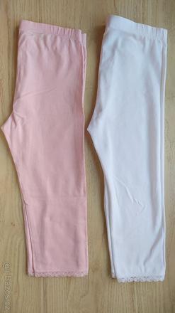 2x 3/4 legíny, h&m,128
