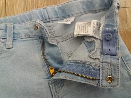 Riflové kraťasy, denim,122