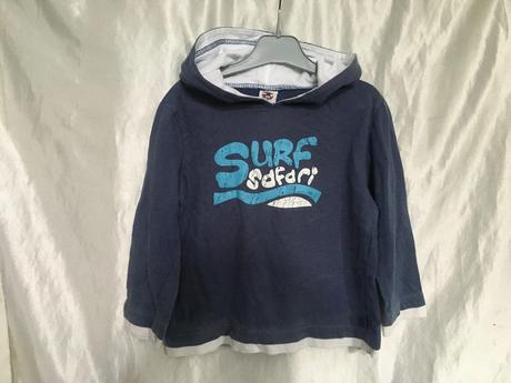 Vel. 98 modré triko s kapucí, 98