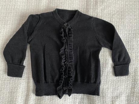Černý svetřík s lesklou nitkou vel. 6-9 měs/62-74, matalan,74
