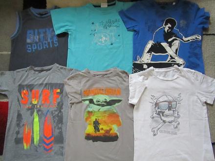 Trička pro kluka vel.134/140 zn.h & m-6 ks, h&m,134