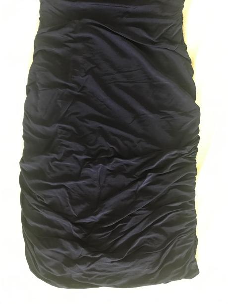 Černé šaty nabirané, h&m,36