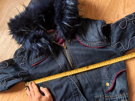 Džínová bunda parka kabát desigual xs/s, desigual,xs