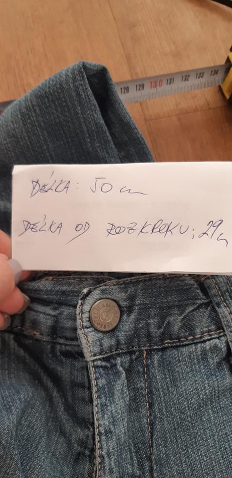 Džínové šortky, kraťasy vel. 122, 122