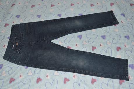 Elastické džíny s kamínky, regulace v pase, c&a,128