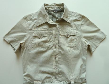 Propínací kapsové šaty s krátkým rukávem 38-40 / m, m