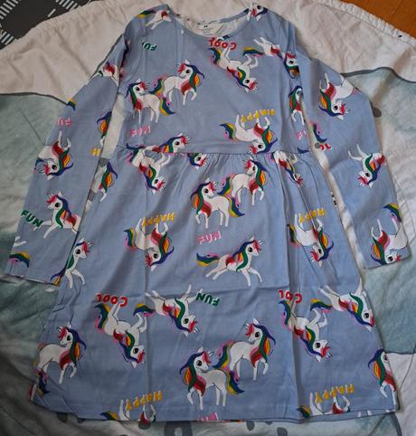 Šaty jednorožci, h&m,134