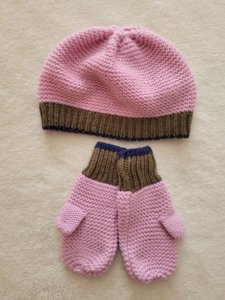 Vlněný set - palčáky a baret, lupilu,128