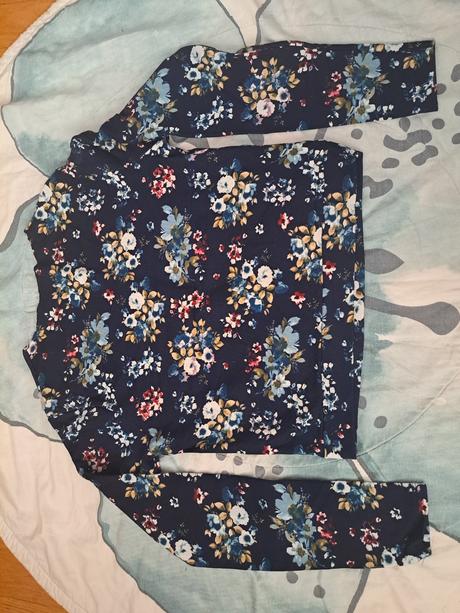 Vintage mikina s květy, tezenis,s