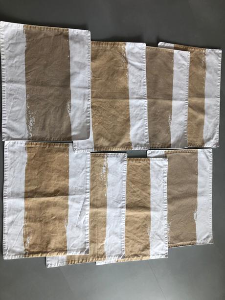 4ks prostírání tchibo bavlna bílo zlatá elegantní, 