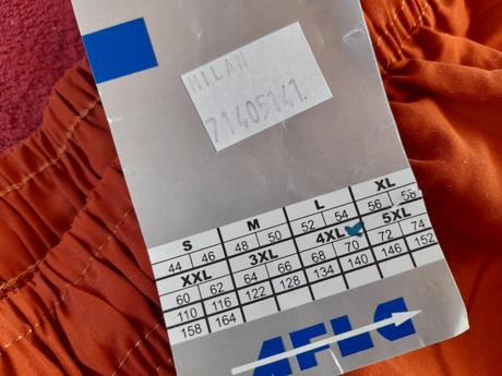 Pánské kraťasy milan 4xxl oranžové, 4xl
