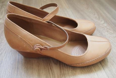 Dámské kožené boty, lodičky clarks vel.38,5, clarks,38