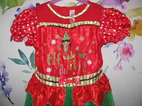 Vánoční šaty - malá elfka, 128