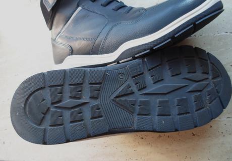 Modré boty polobotky kožené, lasocki,37