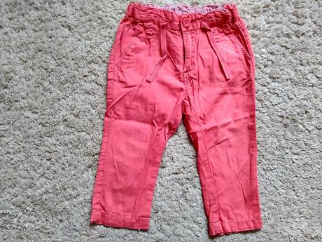 Vel.74, h&m, dětské, dívčí plátěné kalhoty, h&m,74
