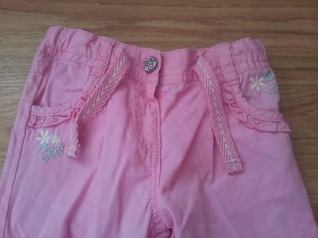 Sv. růžové letní kalhoty, vel. 1,5-2r., f&f,92