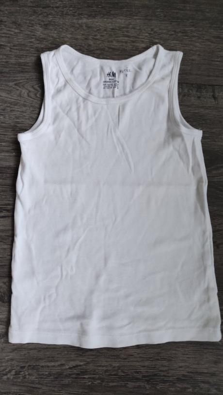 Bílé tílko, h&m,122