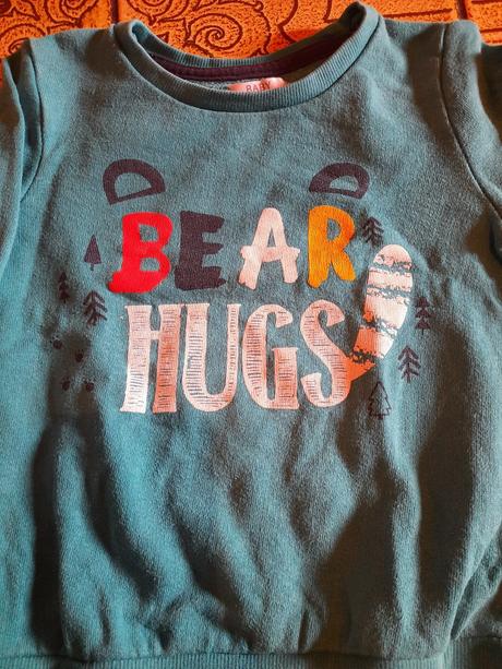 Klučičí mikiny sobík, opička, nápis vel. 74 - 80, pepco,74