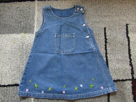 Riflové šaty pro holku vel.86, 86