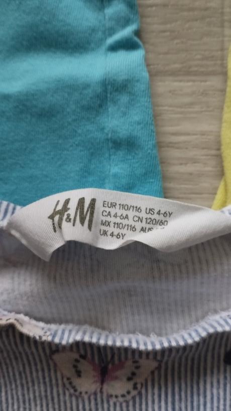 Trička 110/116, h&m,110