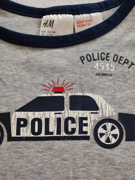 Pyžamo policie vel. 134-140, h&m,134
