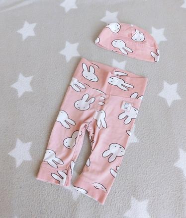 Tepláčky/legínky h&m +čepička vel.56/62, h&m,62