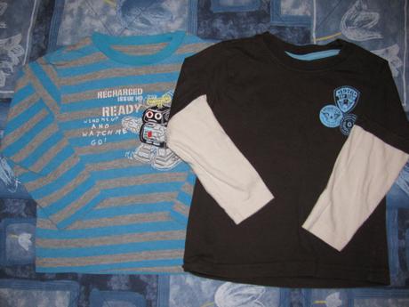 2x tričko s dlouhým rukávem, george,92